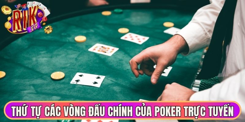 Game Bài Poker - Cập Nhật Quy Tắc Chơi Hữu Dụng Nhất 2 Thứ tự các vòng đấu chính của Poker trực tuyến