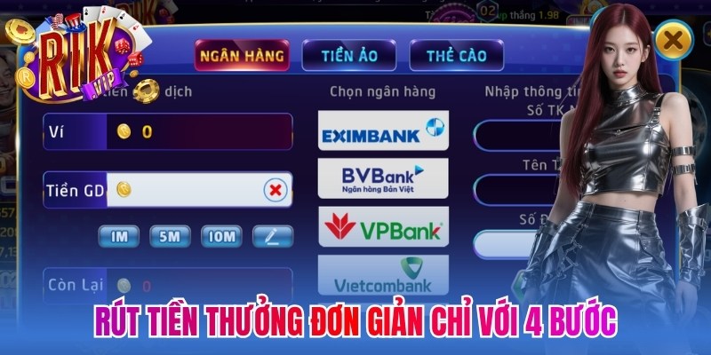 Rút tiền thưởng đơn giản chỉ với 4 bước